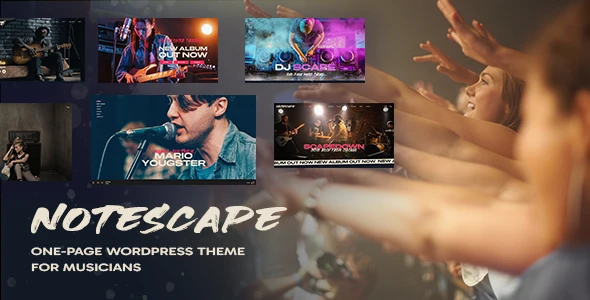 Notescape – One-Page Music WordPress Theme